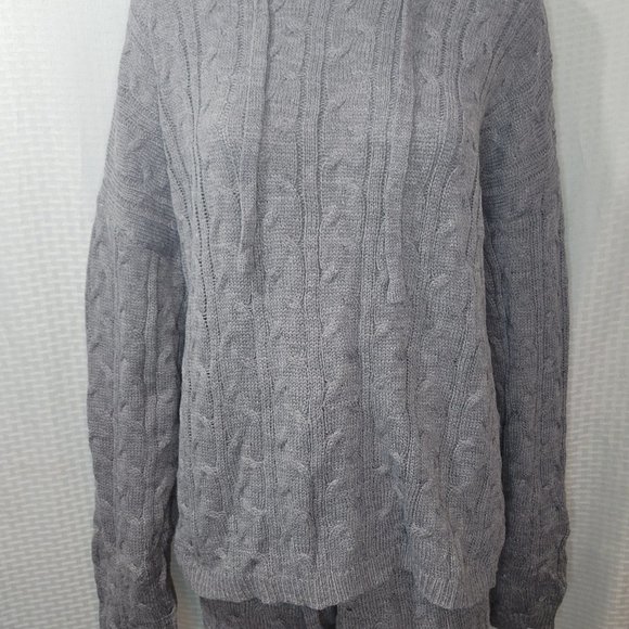 Can You Knit It Sweater Set - Color: Heather Grey, Size: 1X - Picture 12 of 13